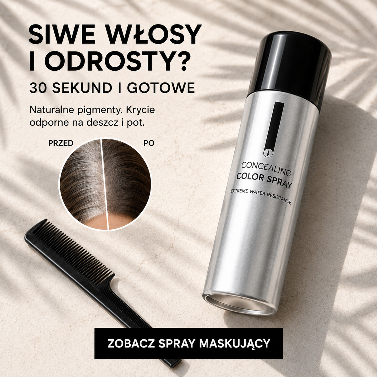 Siwe włosy i odrosty