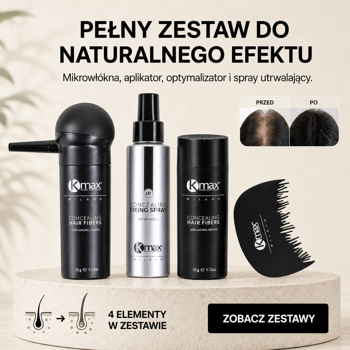 Pełny zestaw do naturalnego efektu